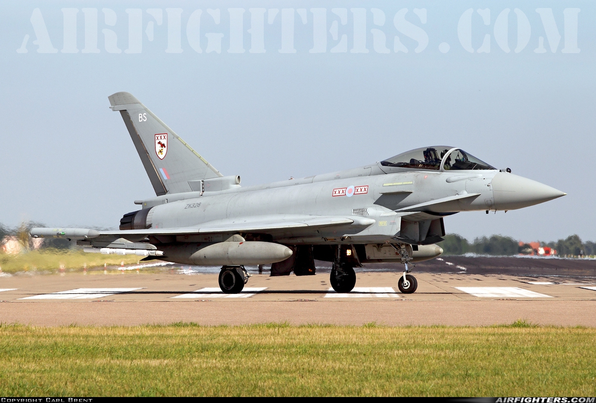 UK - Air Force Eurofighter Typhoon FGR4 ZK328 at Coningsby (EGXC), UK