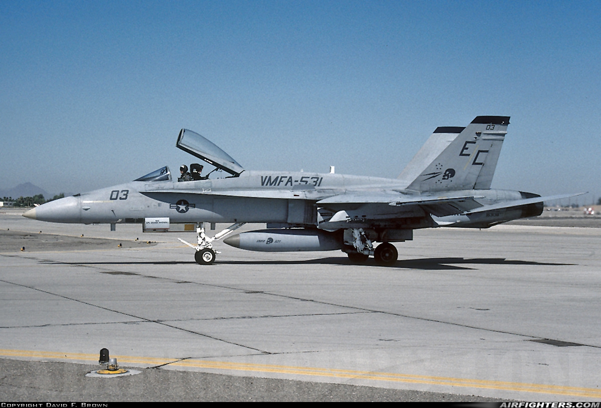 USA - Marines McDonnell Douglas F/A-18A Hornet 163138 at Yuma - MCAS / Int. (NYL / KNYL), USA