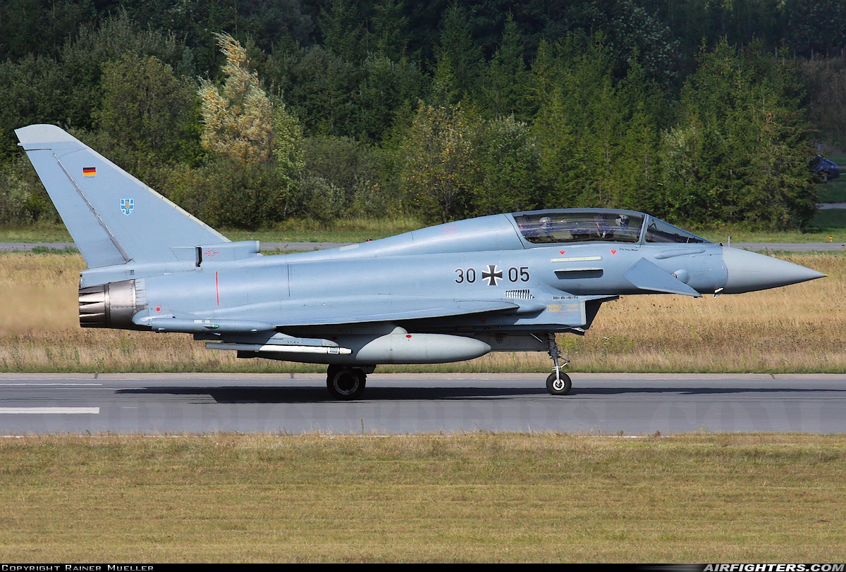 Germany - Air Force Eurofighter EF-2000 Typhoon T 30+05 at Rostock - Laage (RLG / ETNL), Germany