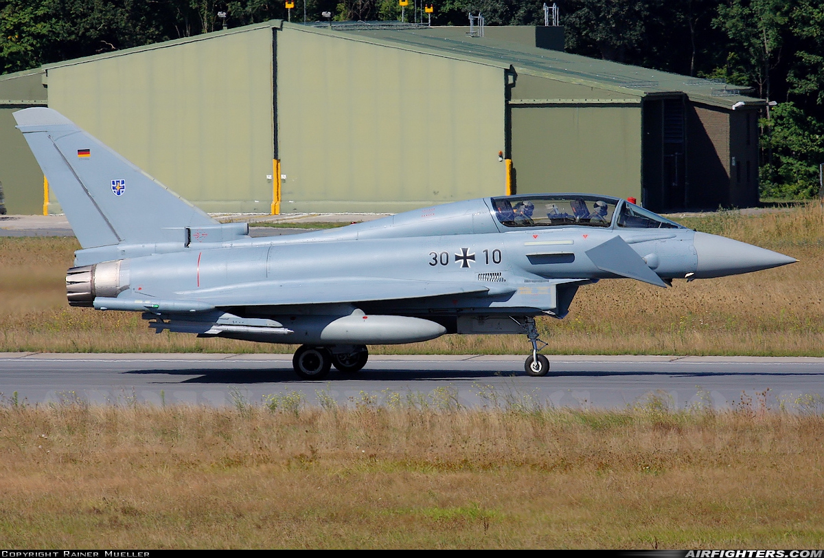 Germany - Air Force Eurofighter EF-2000 Typhoon T 30+10 at Rostock - Laage (RLG / ETNL), Germany