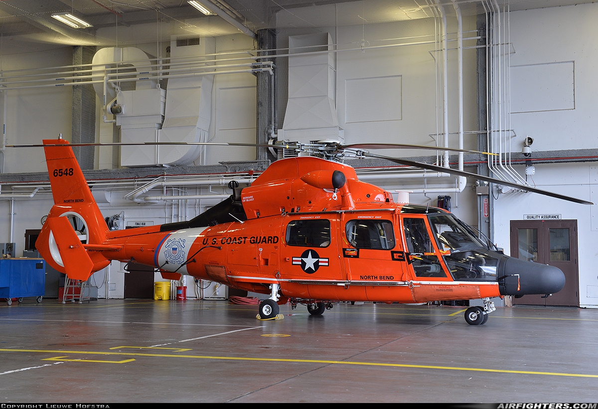 USA - Coast Guard Aerospatiale MH-65C Dolphin 6548 at Astoria (AST / KAST), USA