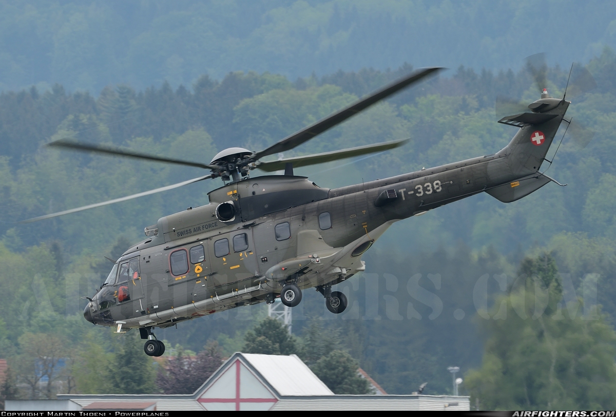 Switzerland - Air Force Aerospatiale AS-532UL Cougar T-338 at Emmen (EML / LSME), Switzerland