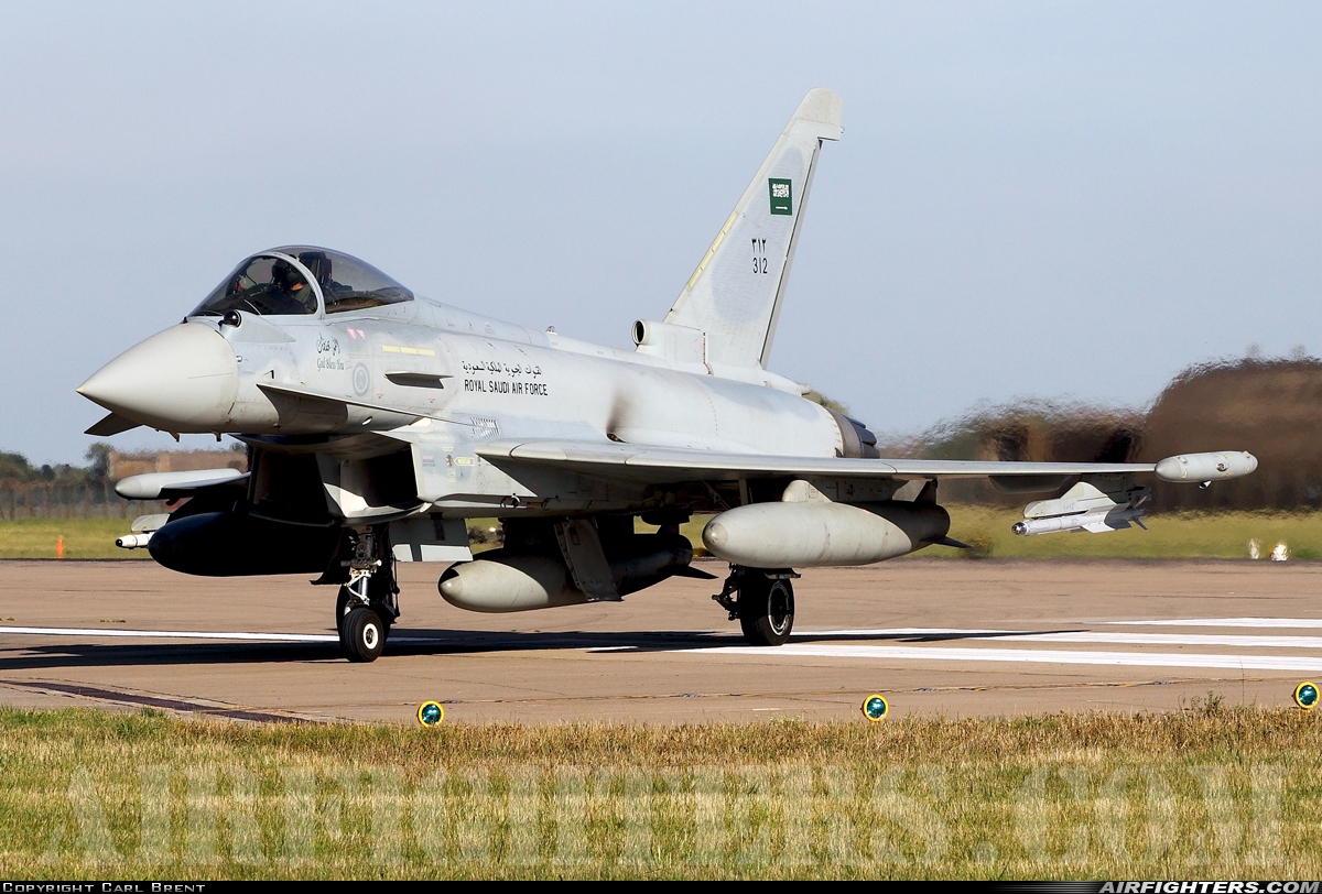 Saudi Arabia - Air Force Eurofighter Typhoon F2 312 at Coningsby (EGXC), UK