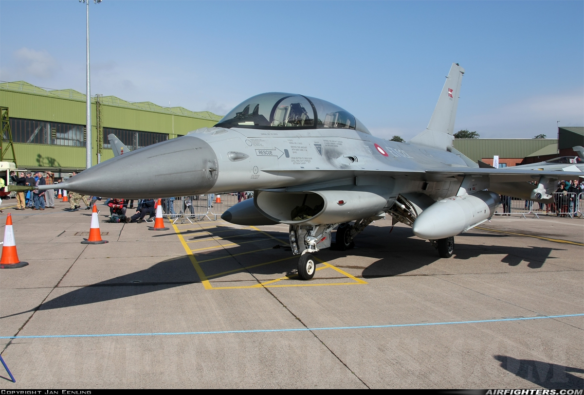 Denmark - Air Force General Dynamics F-16BM Fighting Falcon ET-022 at Leuchars (St. Andrews) (ADX / EGQL), UK