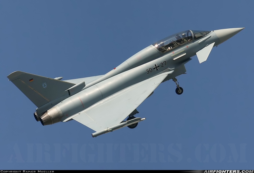Germany - Air Force Eurofighter EF-2000 Typhoon T 30+27 at Rostock - Laage (RLG / ETNL), Germany