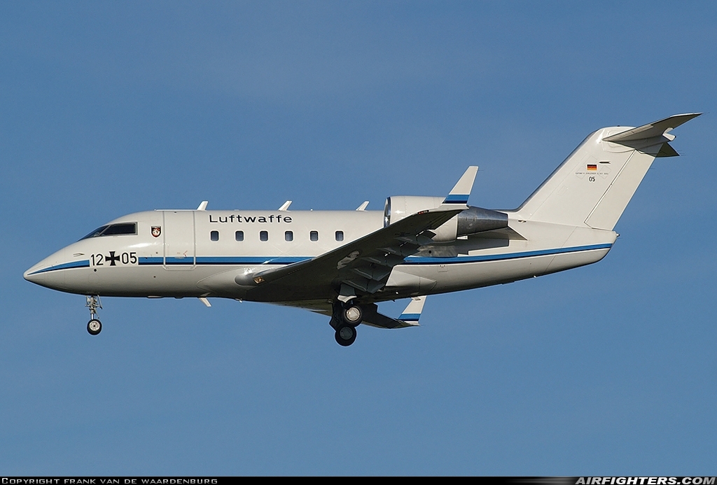 Germany - Air Force Canadair CL-600-2A12 Challenger 601 12+05 at Norvenich (ETNN), Germany