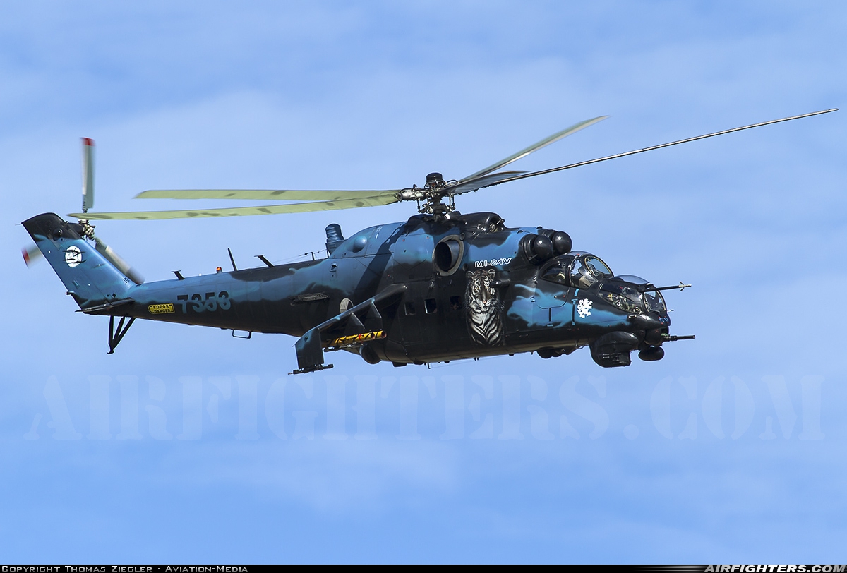 Czech Republic - Air Force Mil Mi-35 (Mi-24V) 7353 at Ostrava - Mosnov (OSR / LKMT), Czech Republic
