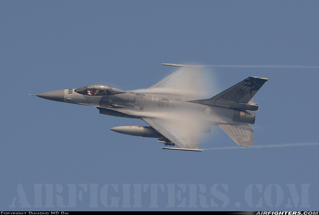 Taiwan - Air Force General Dynamics F-16A Fighting Falcon 6898 at Off-Airport - RCR38 Armament Range, Taiwan