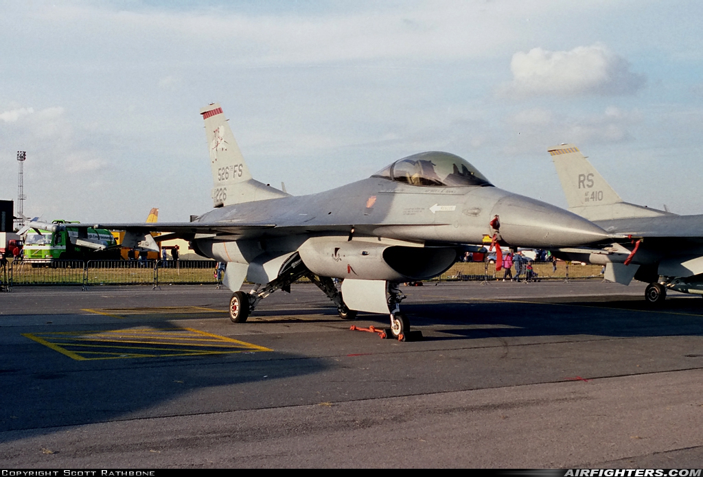 USA - Air Force General Dynamics F-16C Fighting Falcon 87-0226 at Finningley (EGXI), UK