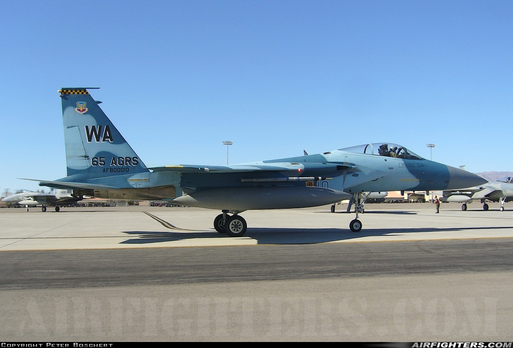 USA - Air Force McDonnell Douglas F-15C Eagle 80-0010 at Las Vegas - Nellis AFB (LSV / KLSV), USA
