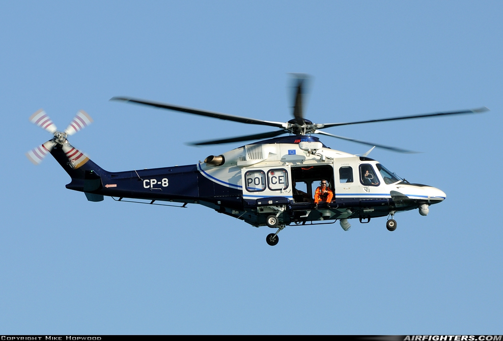 Cyprus - Police AgustaWestland AW139 CP-8 at Larnaca - Int. (LCA / LCLK), Cyprus