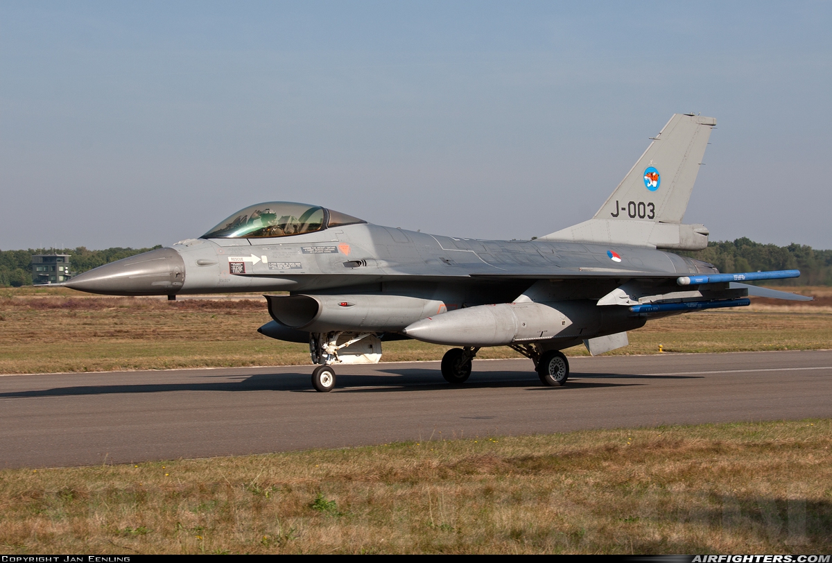 Netherlands - Air Force General Dynamics F-16AM Fighting Falcon J-003 at Kleine Brogel (EBBL), Belgium