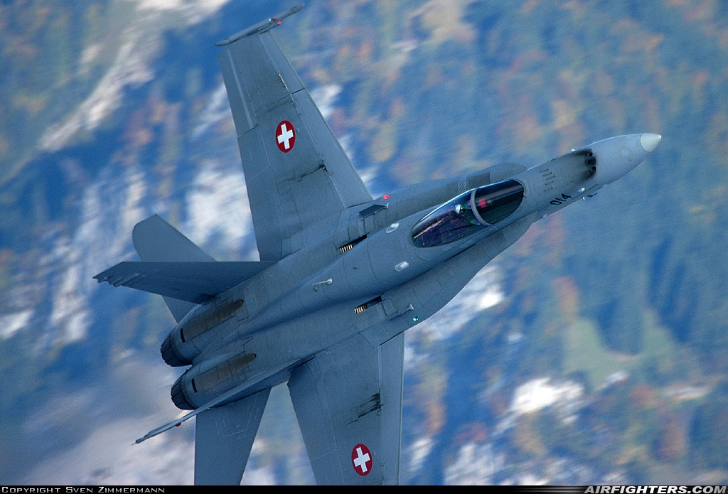 Switzerland - Air Force McDonnell Douglas F/A-18C Hornet J-5014 at Off-Airport - Axalp, Switzerland