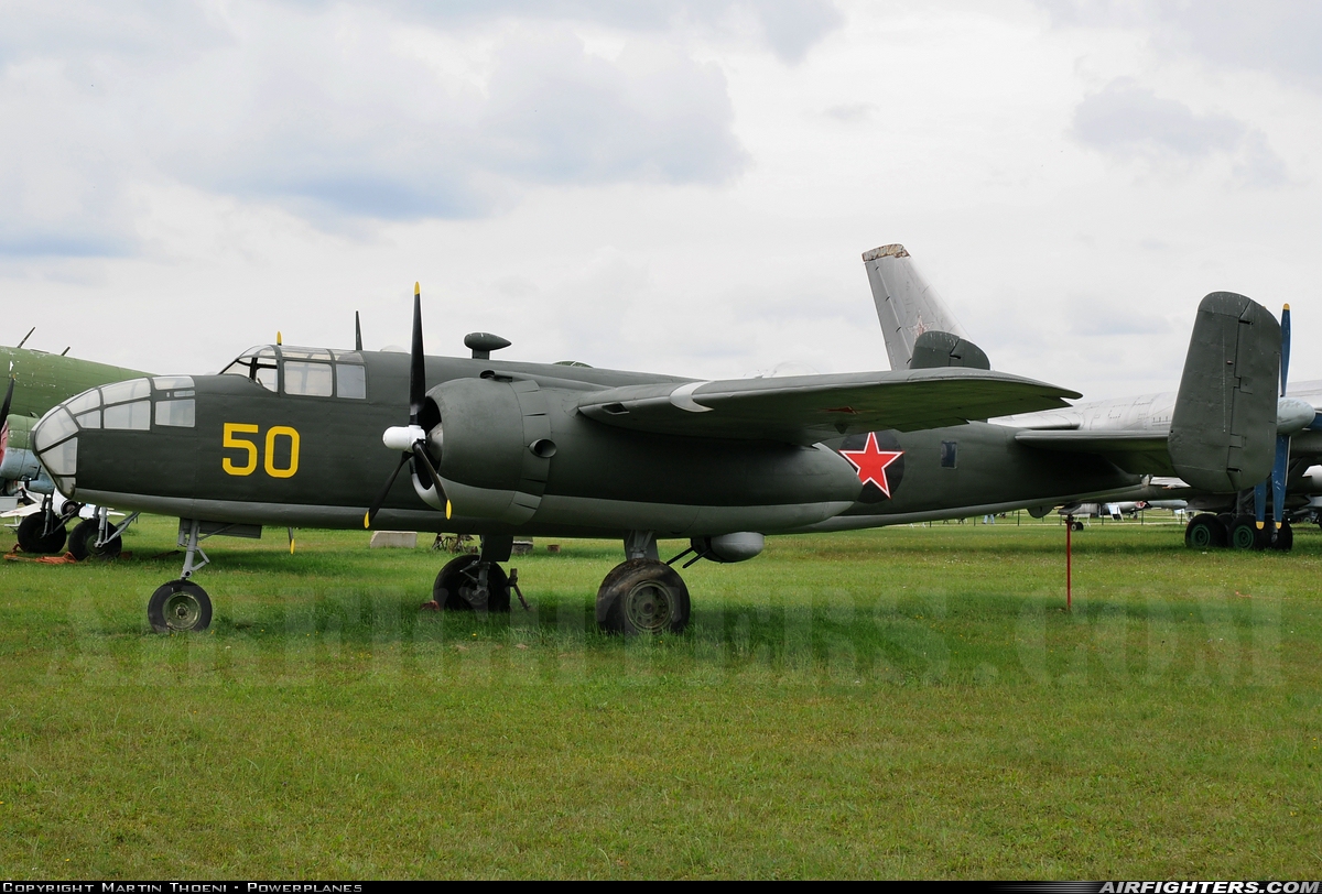 Russia - Air Force North American B-25D Mitchell 50 YELLOW at Monino, Russia