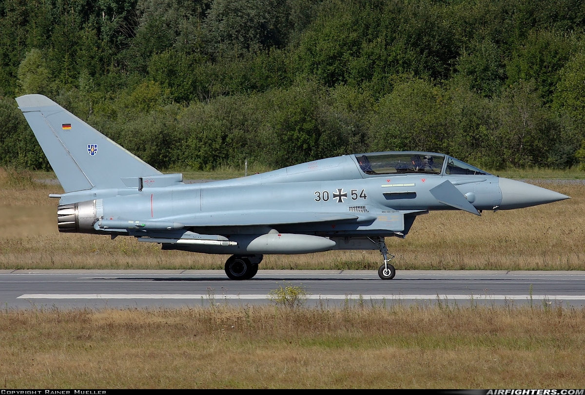 Germany - Air Force Eurofighter EF-2000 Typhoon T 30+54 at Rostock - Laage (RLG / ETNL), Germany