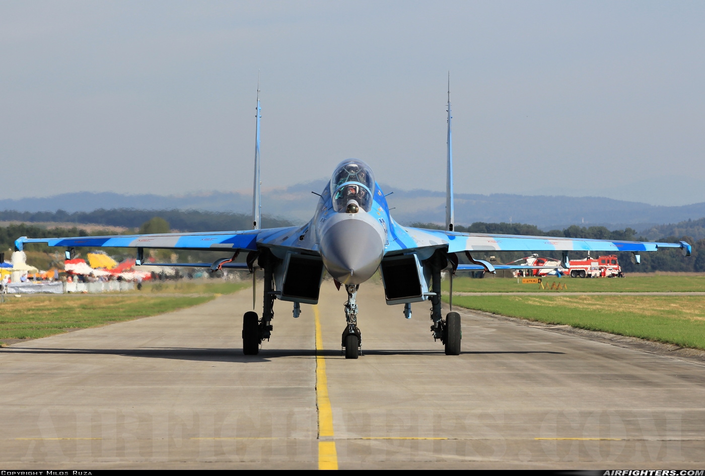 Ukraine - Air Force Sukhoi Su-27UB  at Hradec Kralove (LKHK), Czech Republic