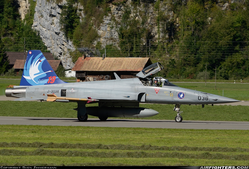 Switzerland - Air Force Northrop F-5E Tiger II J-3038 at Meiringen (LSMM), Switzerland
