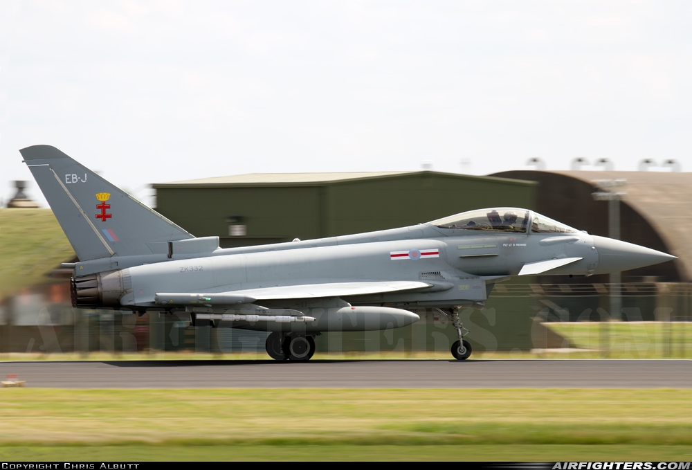 UK - Air Force Eurofighter Typhoon FGR4 ZK332 at Coningsby (EGXC), UK