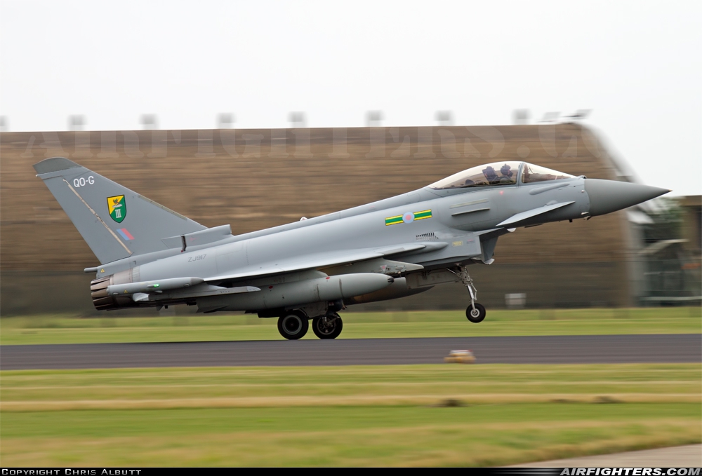 UK - Air Force Eurofighter Typhoon F2 ZJ917 at Coningsby (EGXC), UK