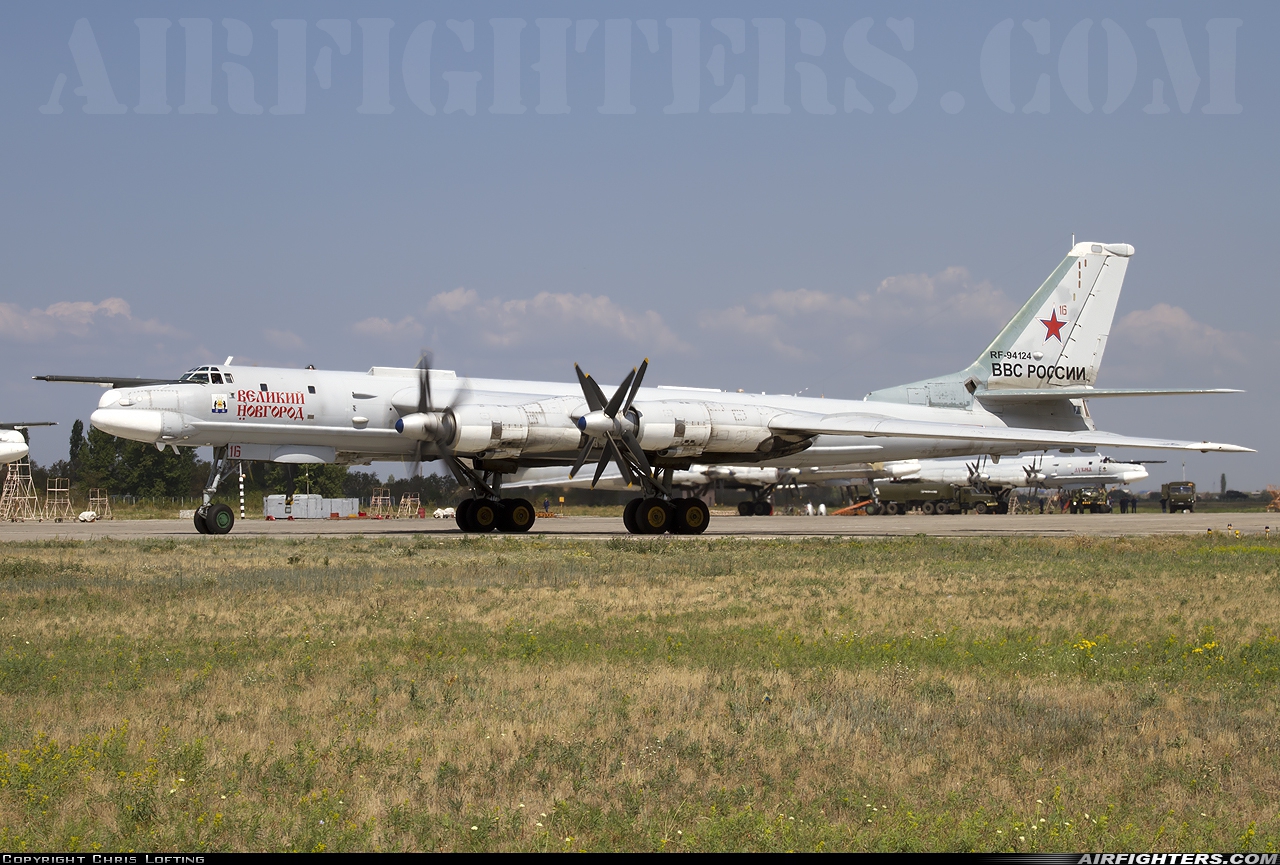 Russia - Air Force Tupolev Tu-95MS Bear H RF-94124 at Engels (Zngyelse) (UWSG), Russia