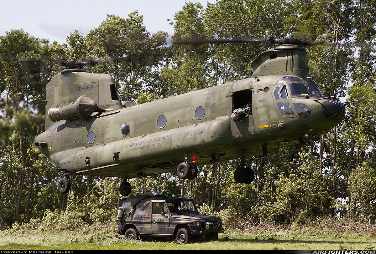 Netherlands - Air Force Boeing Vertol CH-47D Chinook D-664 at Off-Airport - Druten, Netherlands