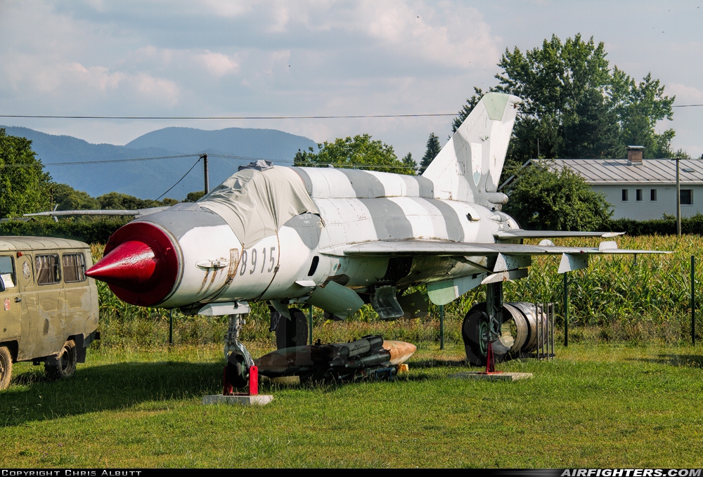 Slovakia - Air Force Mikoyan-Gurevich MiG-21MF 9815 at Off-Airport - Martin, Slovakia