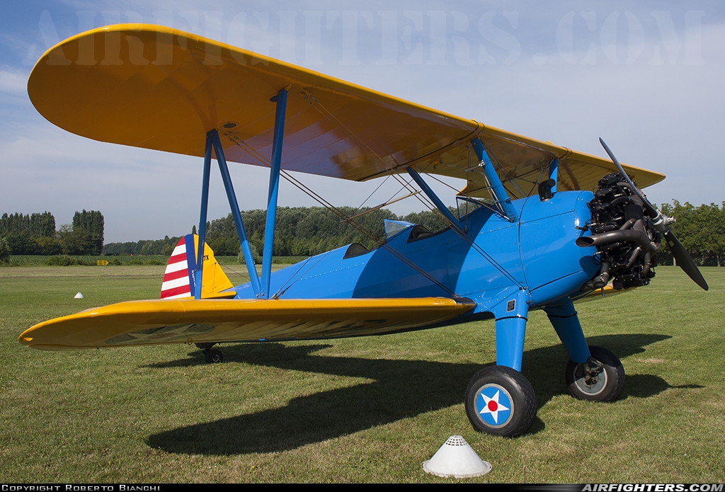 Private Boeing N2S-3 Kaydet (75) N97X at Montagnana (PD) - Aviosuperficie G. Baschirotto, Italy