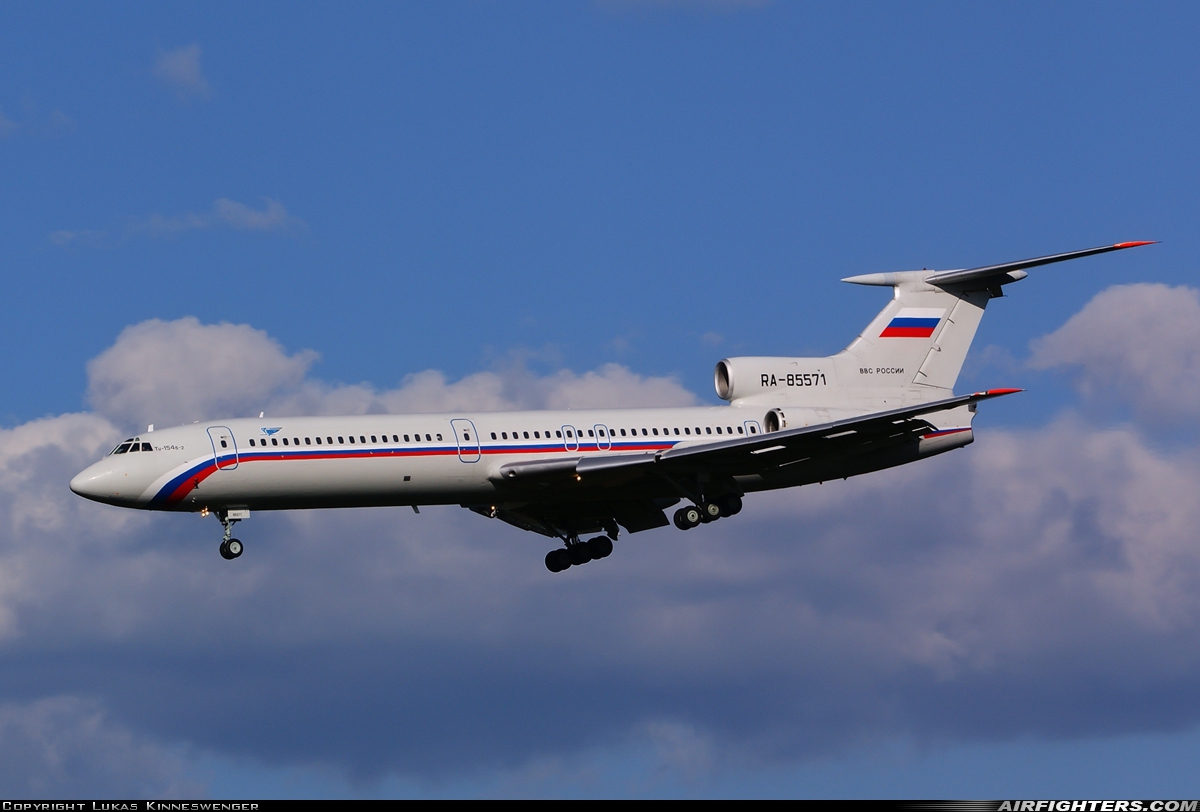 Russia - Air Force Tupolev Tu-154B-2 RA-85571 at Chkalovsky (CKL / UUMU), Russia