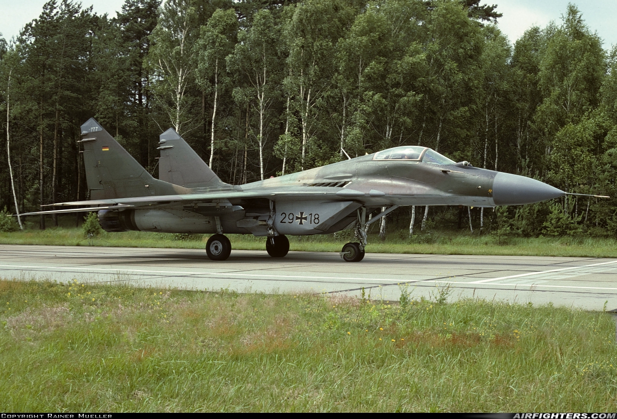 Germany - Air Force Mikoyan-Gurevich MiG-29G (9.12A) 29+18 at Preschen, Germany