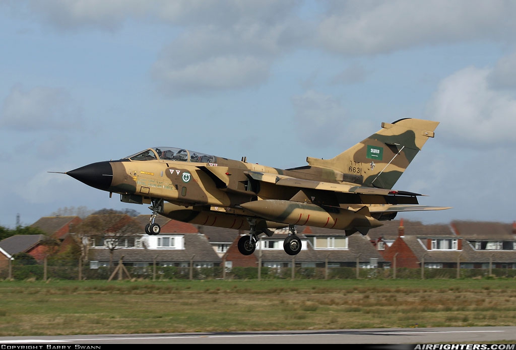 Saudi Arabia - Air Force Panavia Tornado IDS 6631 at Warton (EGNO), UK