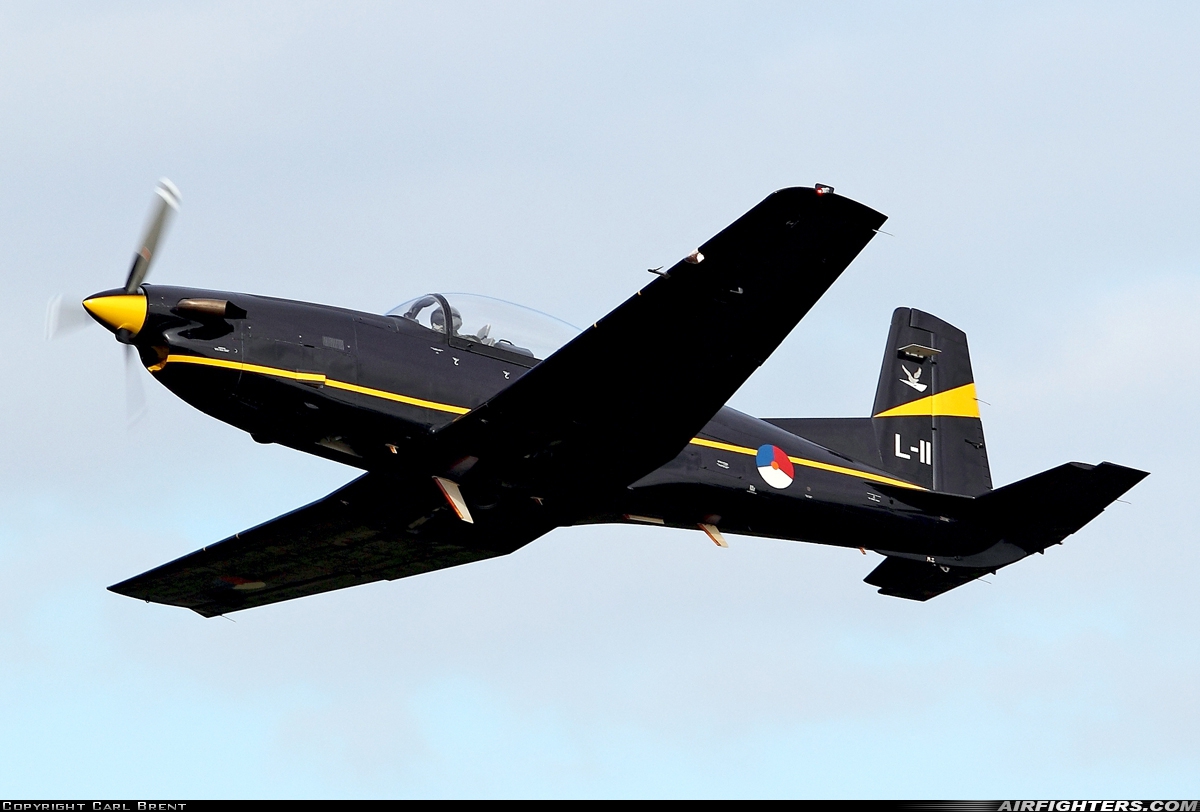 Netherlands - Air Force Pilatus PC-7 Turbo Trainer L-11 at Bergen op Zoom - Woensdrecht (WOE / BZM / EHWO), Netherlands