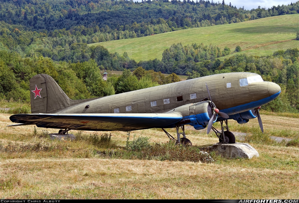 Czechoslovakia - Air Force Lisunov Li-2T 2106 at Off-Airport - Vysny Komarnik, Slovakia