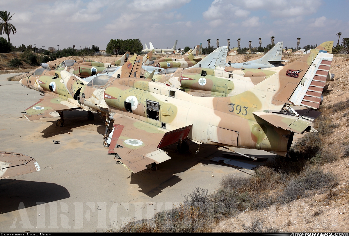 Israel - Air Force Douglas A-4N Skyhawk 393 at Beersheba - Hatzerim (LLHB), Israel