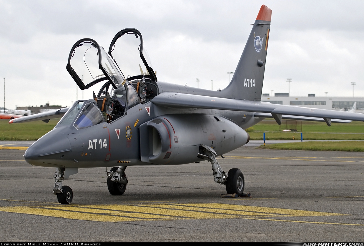 Belgium - Air Force Dassault/Dornier Alpha Jet 1B+ AT14 at Brussels - National (Zaventem) / Melsbroek (BRU / EBBR / EBMB), Belgium