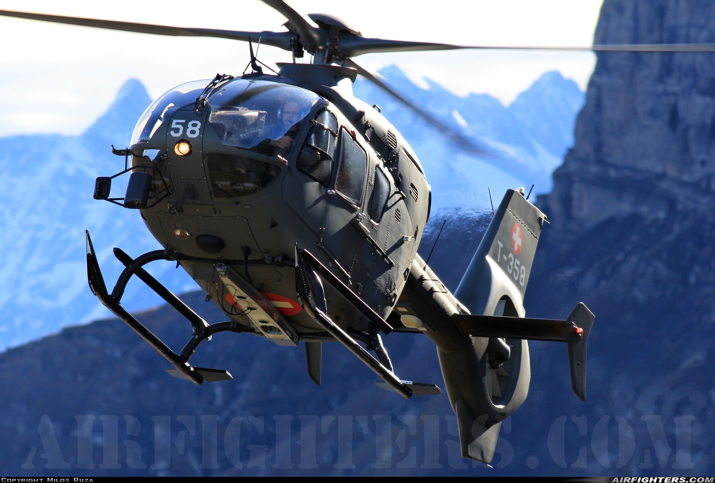 Switzerland - Air Force Eurocopter TH05 (EC-635P2+) T-358 at Off-Airport - Axalp, Switzerland