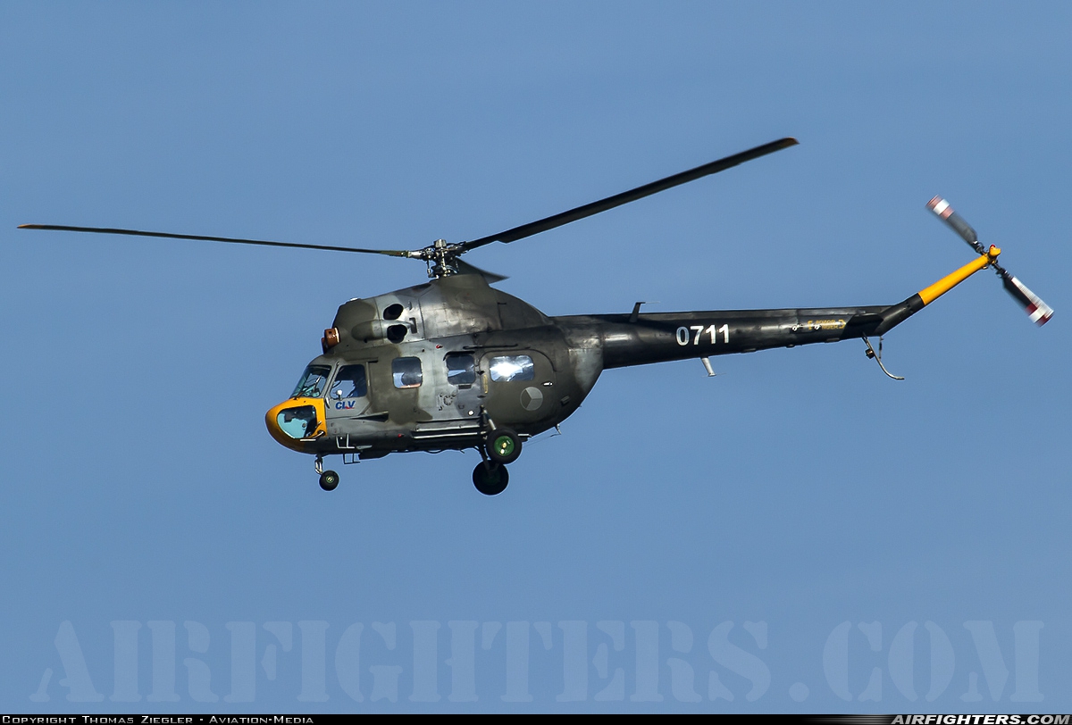 Czech Republic - Air Force Mil Mi-2 0711 at Ostrava - Mosnov (OSR / LKMT), Czech Republic