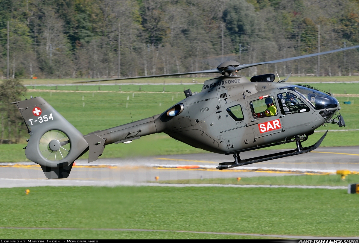 Switzerland - Air Force Eurocopter TH05 (EC-635P2+) T-354 at Meiringen (LSMM), Switzerland