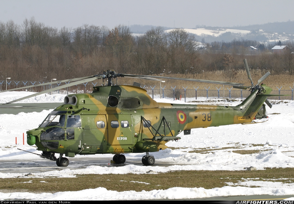 Romania - Air Force IAR-330L Puma 38 at Off-Airport - Banja Luka, Bosnia and Herzegovina