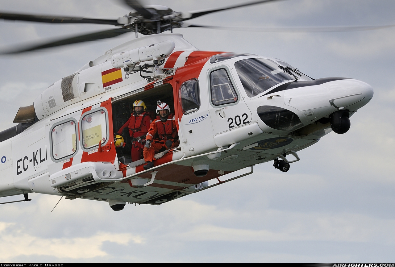 Spain - Maritime Safety and Rescue Agency AgustaWestland AW139 EC-KLN at Off-Airport - Gijon, Spain