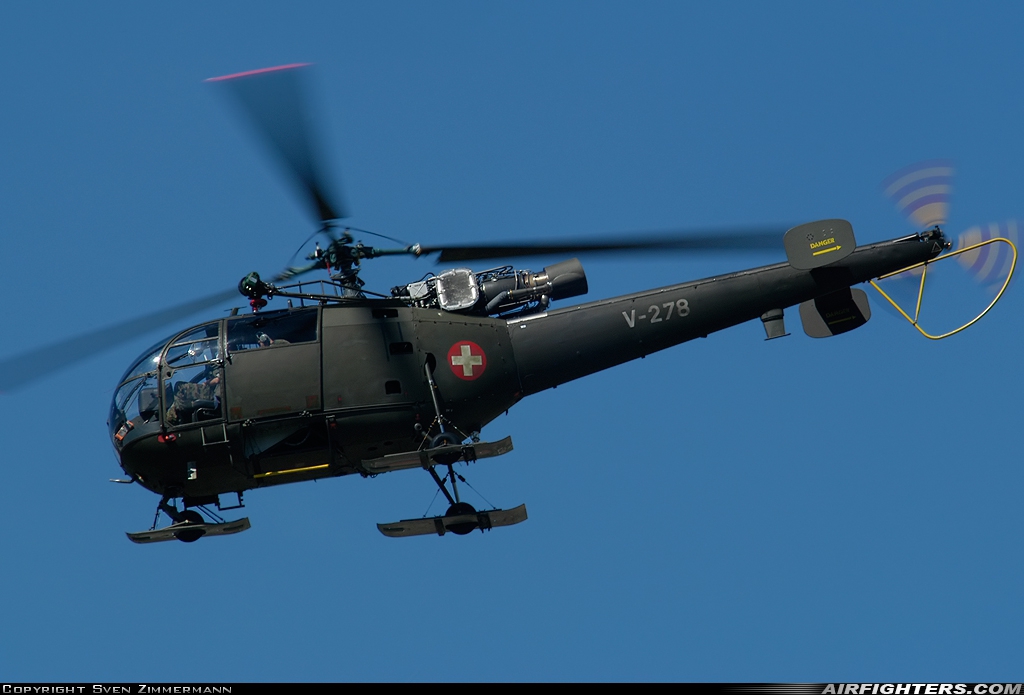 Switzerland - Air Force Aerospatiale SA-316B Alouette III V-278 at Payerne (LSMP), Switzerland
