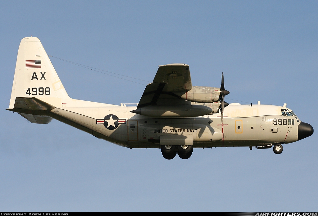 USA - Navy Lockheed C-130T Hercules (L-382) 164998 at Maastricht / Aachen (- Beek / Zuid Limburg) (MST / EHBK), Netherlands