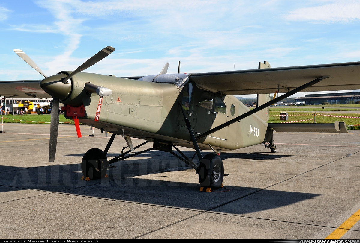 Switzerland - Air Force Pilatus PC-6/B2-H2M-1 Turbo Porter V-633 at Emmen (EML / LSME), Switzerland