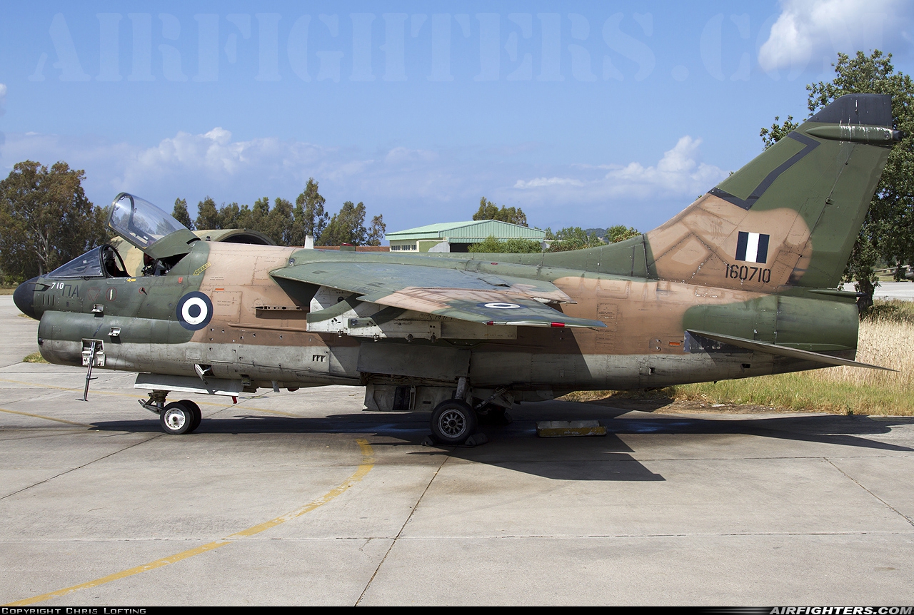 Greece - Air Force LTV Aerospace A-7E Corsair II 160710 at Araxos (GPA / LGRX), Greece