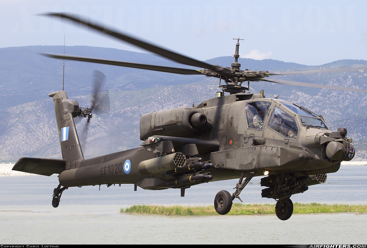 Greece - Army McDonnell Douglas AH-64A+ Apache ES1020 at Off-Airport - Stefanovikion, Greece