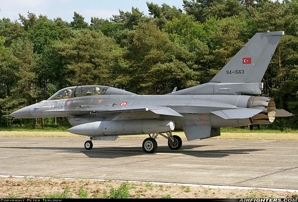 Türkiye - Air Force General Dynamics F-16D Fighting Falcon 94-1563 at Kleine Brogel (EBBL), Belgium