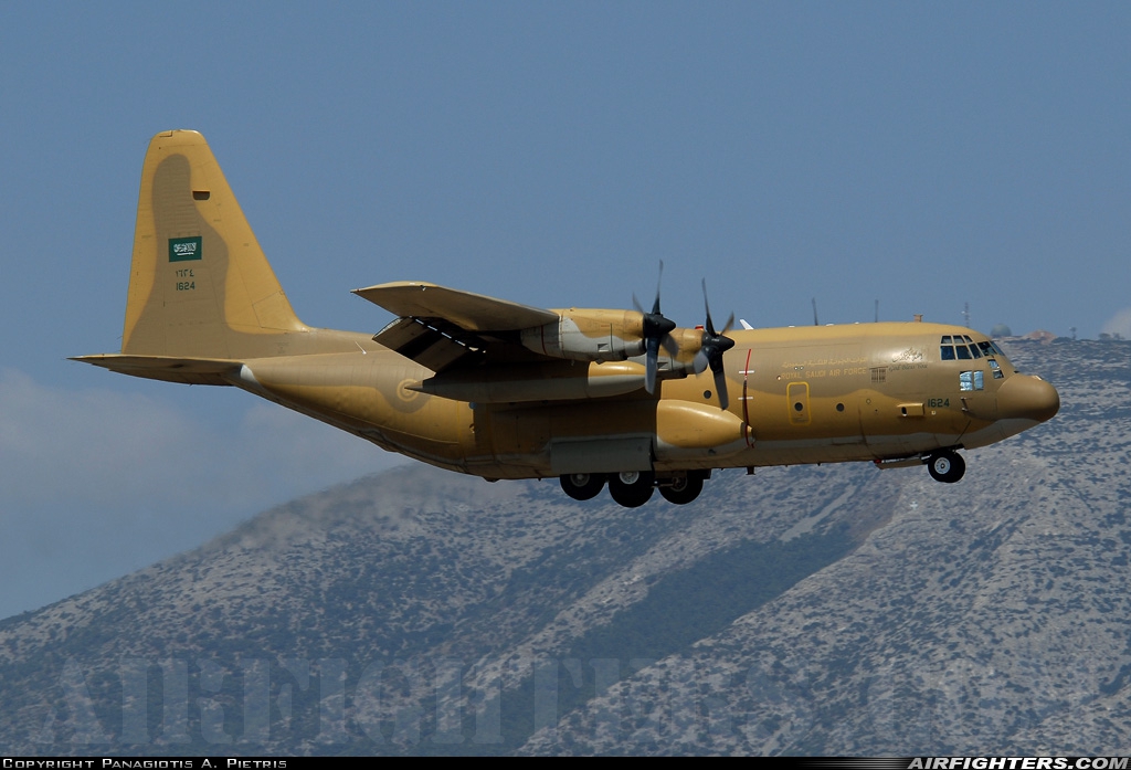 Saudi Arabia - Air Force Lockheed C-130H Hercules (L-382) 1624 at Athens - Eleftherios Venizelos (Spata) (ATH / LGAV), Greece