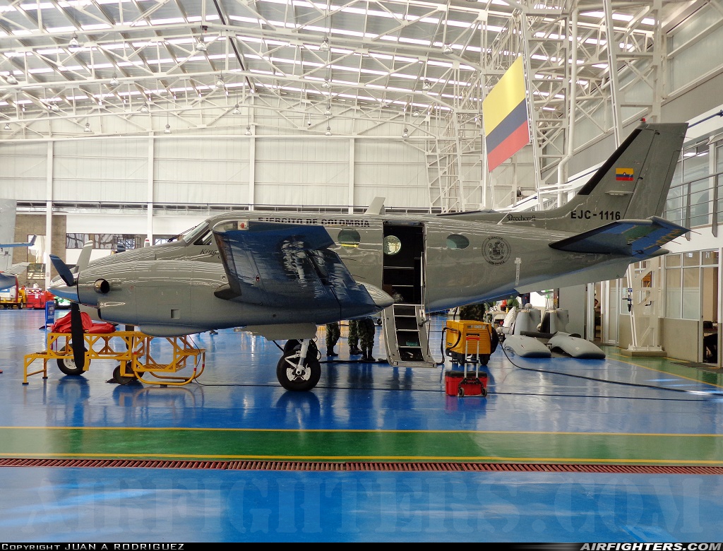 Colombia - Army Beech C-90 King Air EJC-1116 at Santa Fe de Bogota (El Dorado) (BOG / SKBO), Colombia