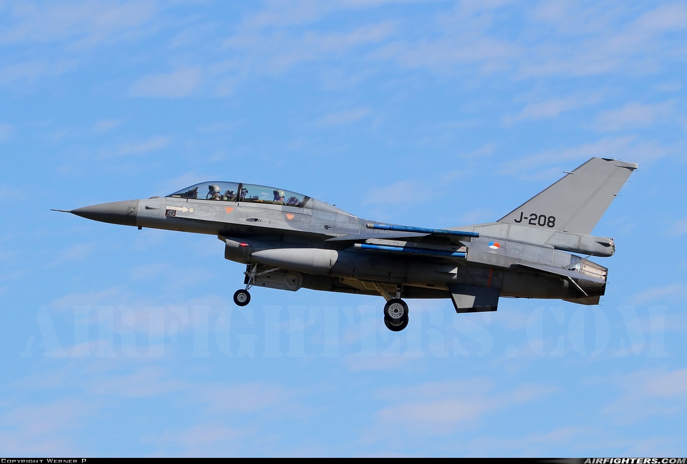 Netherlands - Air Force General Dynamics F-16BM Fighting Falcon J-208 at Neuburg - Zell (ETSN), Germany