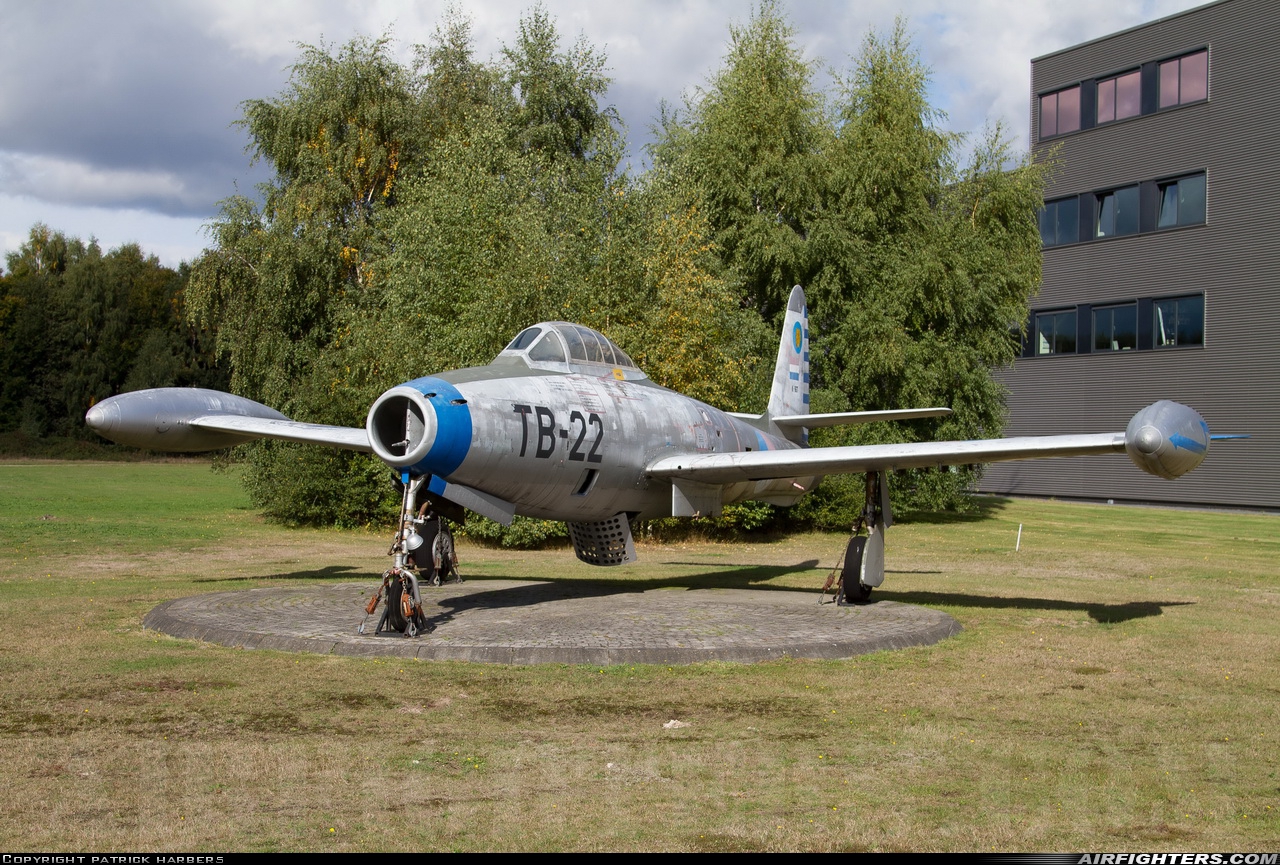 Netherlands - Air Force Republic F-84G Thunderjet K-85 at Eindhoven (- Welschap) (EIN / EHEH), Netherlands