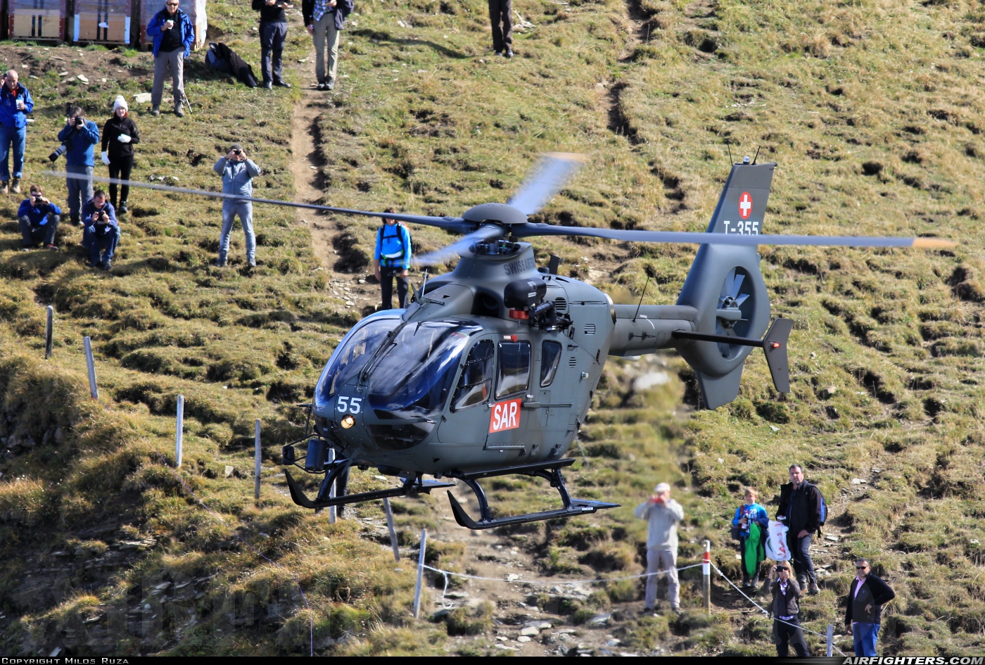 Switzerland - Air Force Eurocopter TH05 (EC-635P2+) T-355 at Off-Airport - Axalp, Switzerland